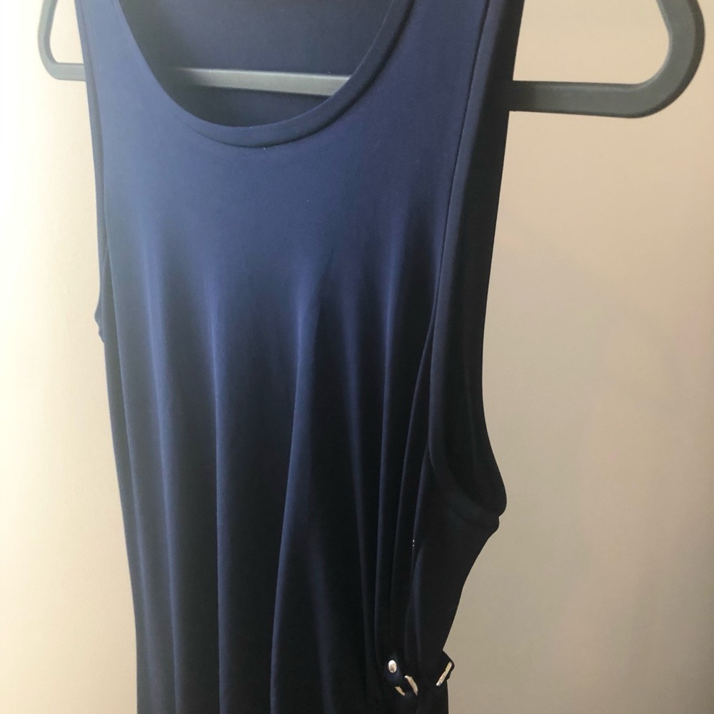 🔹Brand N/A SAMPLE 🔹Jersey Sleeveless Sleeveless Navy Midi Dress in